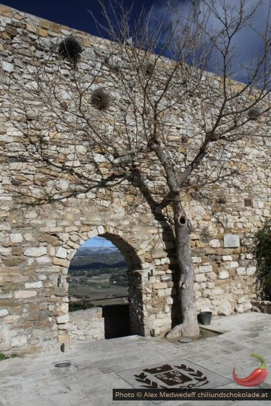 Poterne dans le mur d'enceinte du Castellet