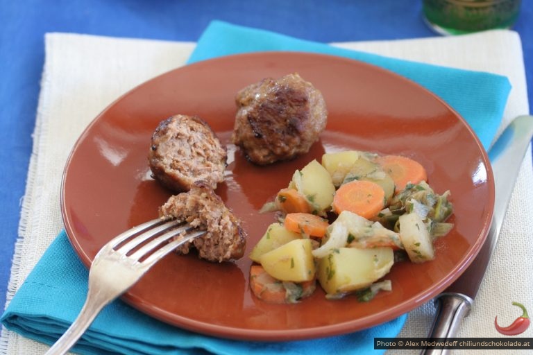 Lammbällchen mit orientalischem Frühlingsgemüse