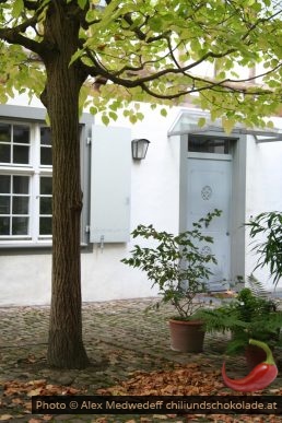 Gepflasterter Hof in der Basler Altstadt