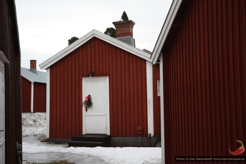 Maisons rouge «falun» du village-église de Gammelstad