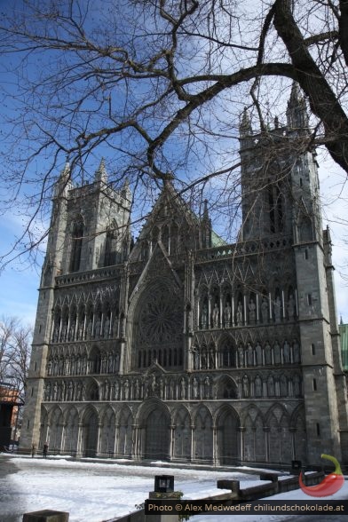 Façade ouest de la cathédrale de Nidaros