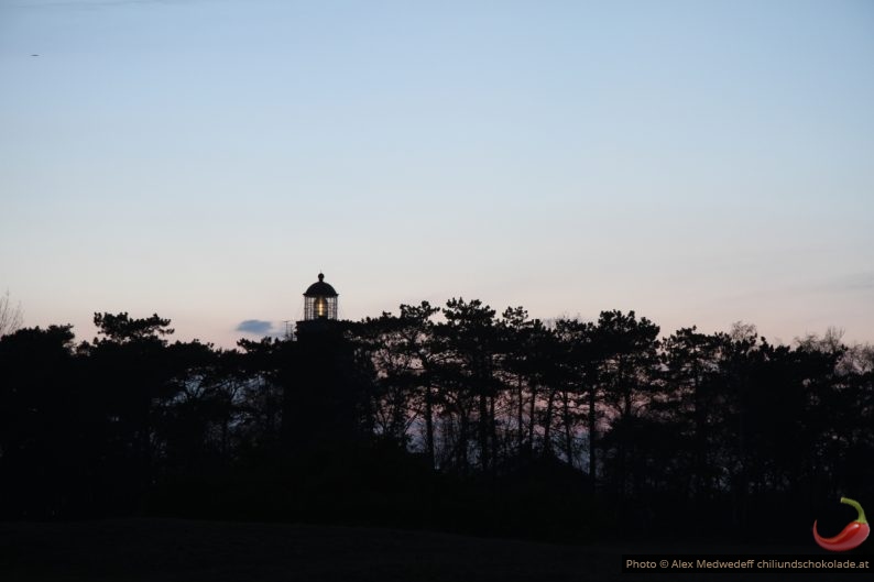 Lanterne du phare de Falsterbo la nuit
