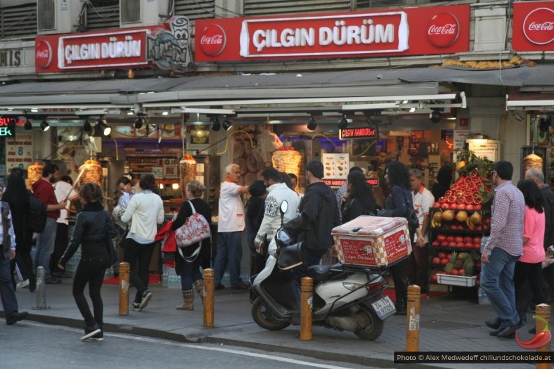 Fastfoodladen Çilgin-Dürüm nahe des Taskim