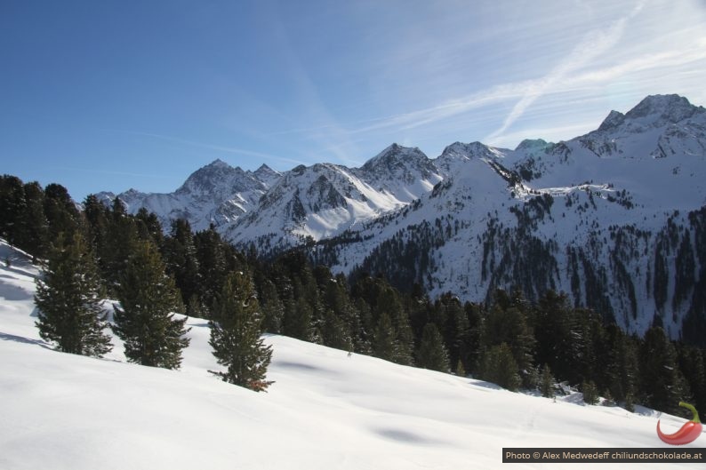 Blick zu Zwölferkogel, Hochwanner und Acherkogel