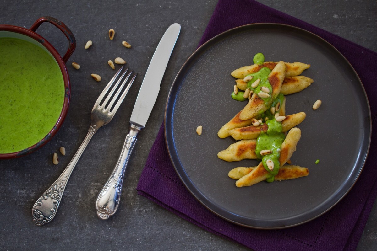 Schupfnudeln mit Bärlauchsauce