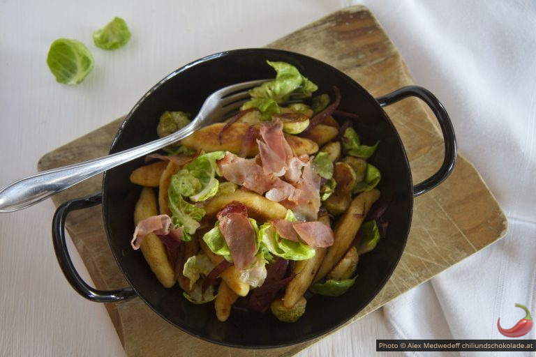Schupfnudeln mit Kohlsprossen