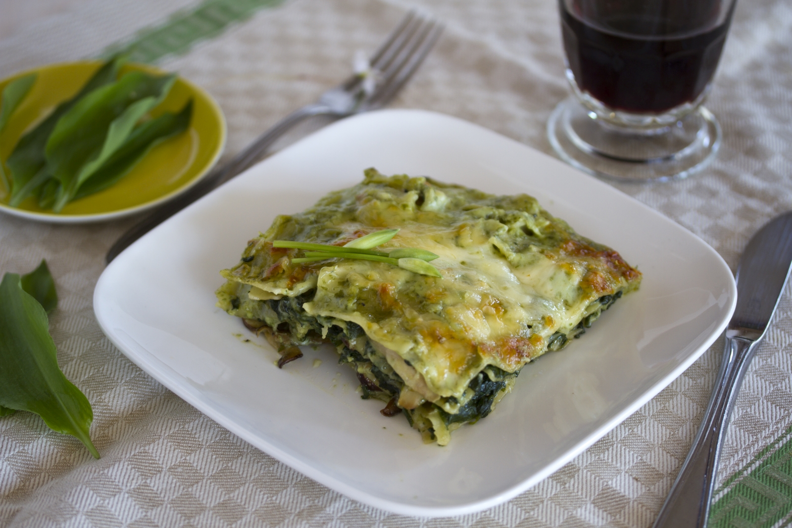 Bärlauch-Spinat-Lasagne