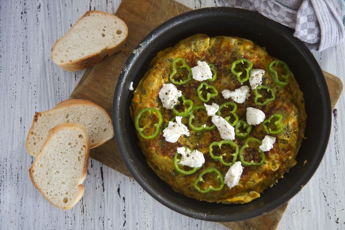 Frittata mit Brokkoli und Ziegenfrischkäse